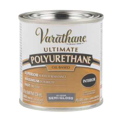 Picture of Rust-Oleum Varathane Ultimate Oil-Based Polyurethane, 8 Oz, Clear Semi-Gloss, Pack Of 4 Cans