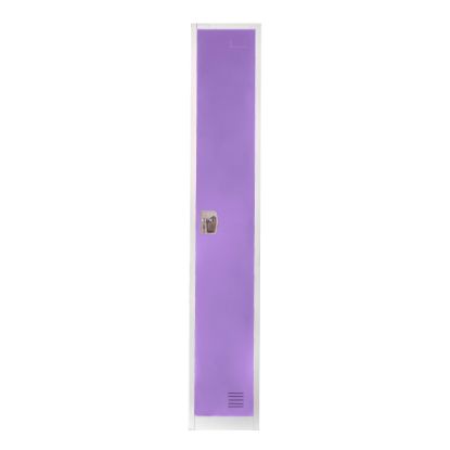 Picture of Alpine AdirOffice 1-Tier Steel Locker, 72inH x 12inW x 12inD, Purple