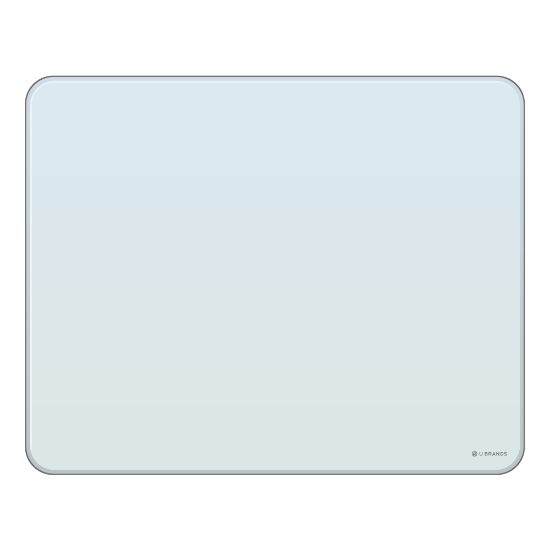 Picture of U Brands Frameless Magnetic Cubicle/Wall Glass Dry Erase Board, 20in X 16in, Frosted White