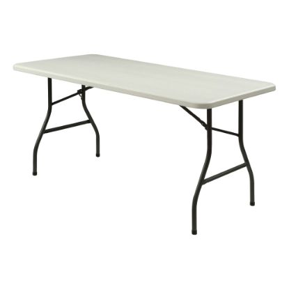 Picture of Lorell Ultra-Lite Economy Folding Table, 29-3/10inH x 72inW x 30inD, Gray