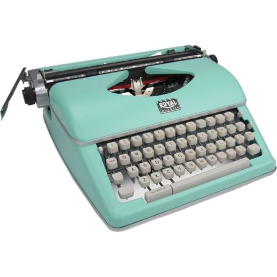 Picture of Royal Classic Manual Typewriter - Mint - 11in Print Width - Impression Control Lever, Paper Support Bar, Ribbon Color Selector, Tab Position, Line Spacing