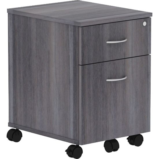 Picture of Lorell Relevance 2-Drawer Mobile File Cabinet For Computer Desk, Charcoal