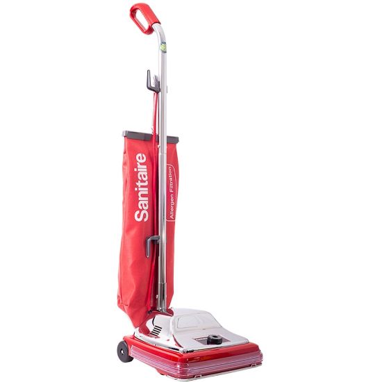 Picture of Sanitaire SC888 TRADITION Upright Vacuum - 1.53 gal - Bagged - Brushroll - Carpet - 50 ft Cable Length - Red