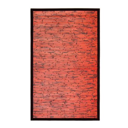 Picture of Anji Mountain Cobblestone Mahogany Bamboo Rug, 2ft x 3ft, Brown