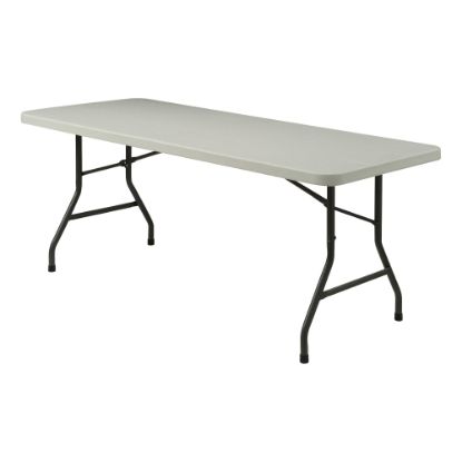 Picture of Lorell 60inW Rectangular Banquet Table, Gray