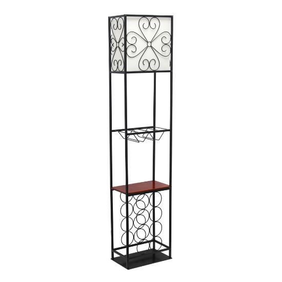 Picture of Elegant Designs Etagere 63inH Wine Rack, Black