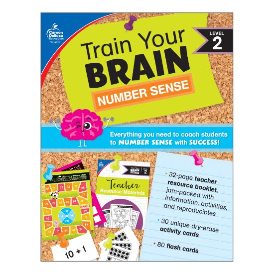 Picture of Carson Dellosa Education Train Your Brain: Number Sense Level 2 Classroom Kit, Grade K-2