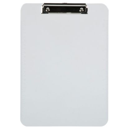 Picture of JAM Paper Plastic Clipboards with Metal Clip, 9in x 13in, Clear, Pack Of 12