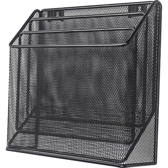 Picture of Lorell Mesh 3-Tier Desktop Sorter, Black