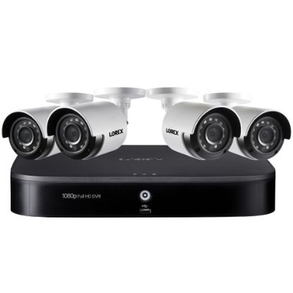 Picture of Lorex 8-Channel 1080p HD Outdoor Wired Analog Security System With 1TB DVR And 4 Weatherproof Bullet Security Cameras