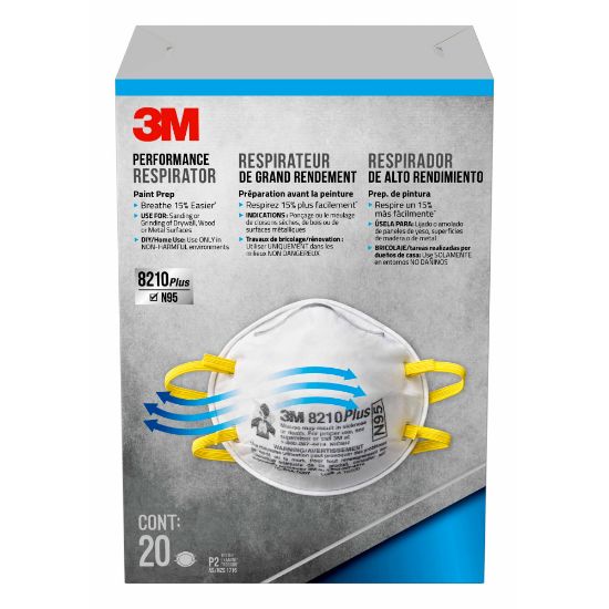 Picture of 3M Performance Disposable Paint Prep Respirator N95, White, Pack Of 20