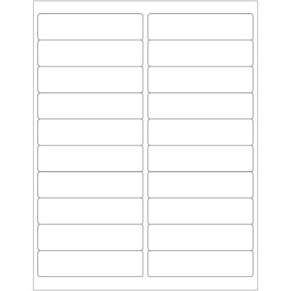 Picture of Tape Logic Inkjet/Laser Labels, LL121, Rectangular, 4in x 1in, White, Case Of 2,000