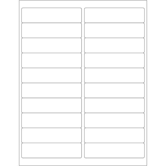 Picture of Tape Logic Inkjet/Laser Labels, LL121, Rectangular, 4in x 1in, White, Case Of 2,000