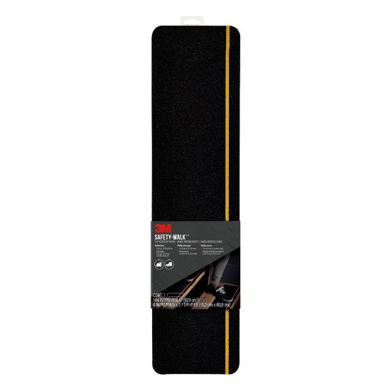 Picture of 3M Safety-Walk Slip Resistant Reflective Tread, 600BY-T6X24, 6in x 2', Black