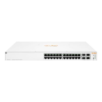 Picture of HPE Networking Instant On 1930 24G Class4 PoE 4SFP/SFP+ 195W Switch - Switch - L3 - managed - 24 x 10/100/1000 (PoE) + 4 x 1 Gigabit / 10 Gigabit SFP+ - rack-mountable - PoE (195 W)