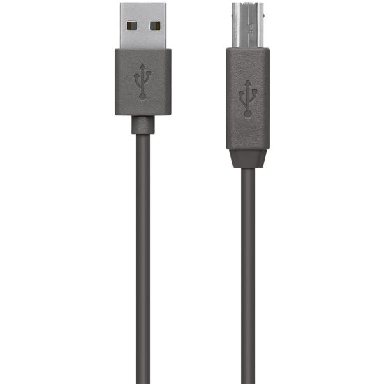 Picture of Belkin USB Data Transfer Cable - 5.91 ft USB Data Transfer Cable - First End: USB 2.0 Type A - Second End: USB Type B - Black