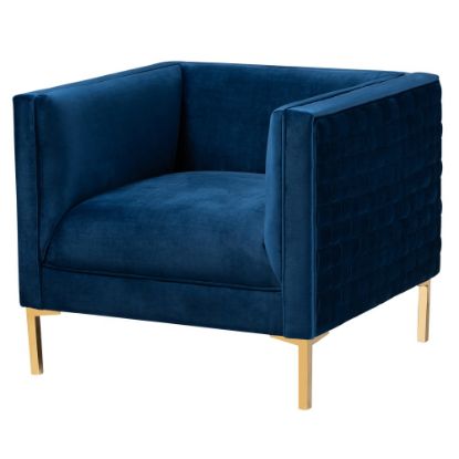 Picture of Baxton Studio 9794 Armchair, Navy Blue