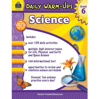 Picture of Teacher Created Resources Daily Warm-Ups Science Book, Grade 6