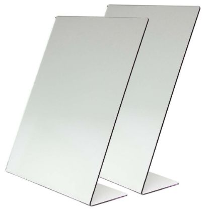 Picture of Creativity Street 1-Sided Self-Portrait Mirrors, 8-1/2in x 11in, Silver, Pack Of 2 Mirrors