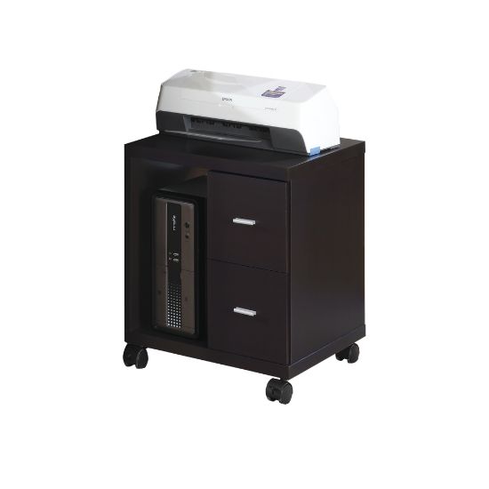 Picture of Monarch Specialties Mobile Office Cabinet, Cappuccino