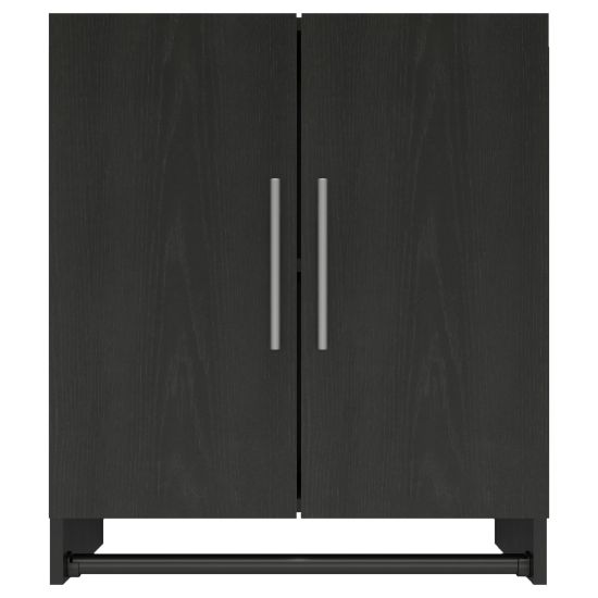 Picture of Ameriwood Home Camberly 2-Door Wall Cabinet With Hanging Rod, 26-15/16inH x 23-1/2inW x 15-3/8inD, Black