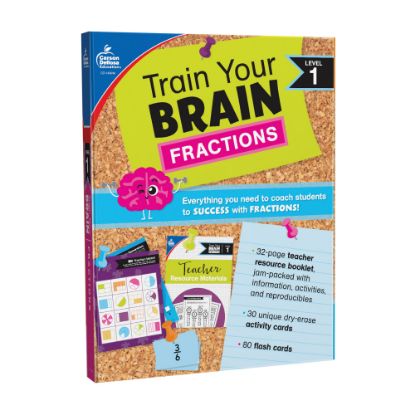 Picture of Carson Dellosa Education Train Your Brain: Fractions Level 1 Classroom Kit, Grade 2-4