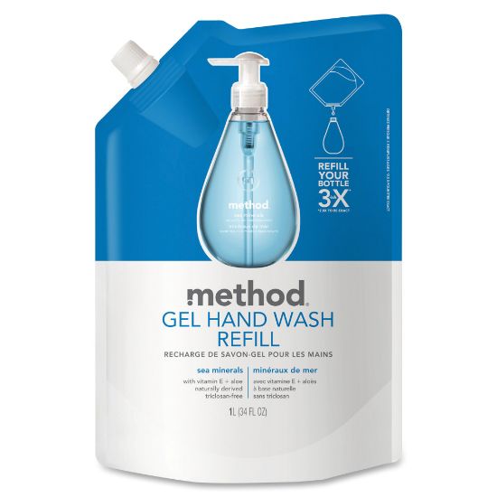 Picture of Method Gel Hand Wash Soap, Sea Minerals Scent, 33.8 Oz Bottle