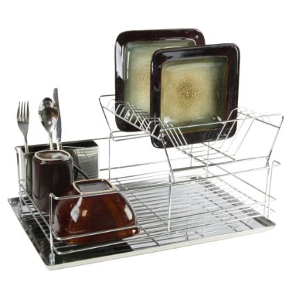 Picture of MegaChef 15-1/2in Shelf Dish Rack, Silver