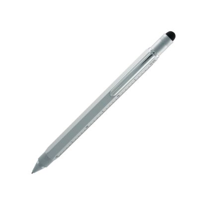 Picture of Monteverde One Touch Tool Pencil, 0.9 mm, #2 Soft, Silver Barrel, Black Lead