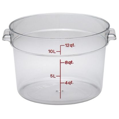 Picture of Cambro Camwear 4-Quart Round Storage Containers, Clear, Set Of 6 Containers