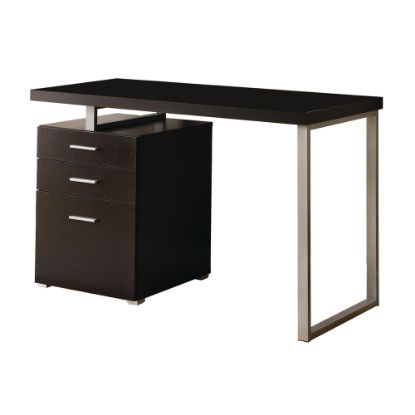 Picture of Monarch Specialties 48inW Computer Desk With Left/Right-Pedestal, Cappuccino