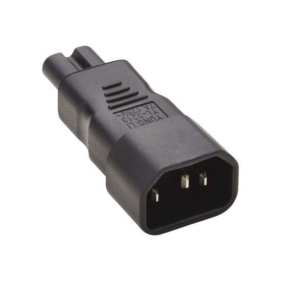 Picture of Eaton Tripp Lite Series IEC C14 to IEC C7 Power Cord Adapter - 7A, 125V, Black - Power connector adapter - IEC 60320 C14 to power IEC 60320 C7 - AC 100-250 V - 7 A - black - North America