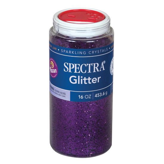 Picture of Pacon Spectra Glitter, 1 Lb, Purple, Pack Of 2 Jars