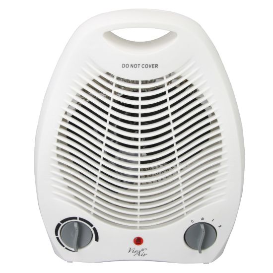 Picture of Vie Air 1500-Watt Fan Heater, Office, 5-1/4in x 7-3/4in, White