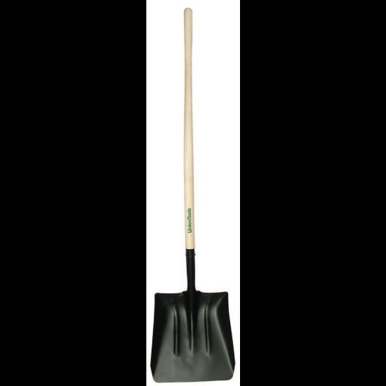 Picture of Steel Coal Shovel, 14.5 in L x 13.5 in W blade, Square Point, 48 in White Ash Straight Handle