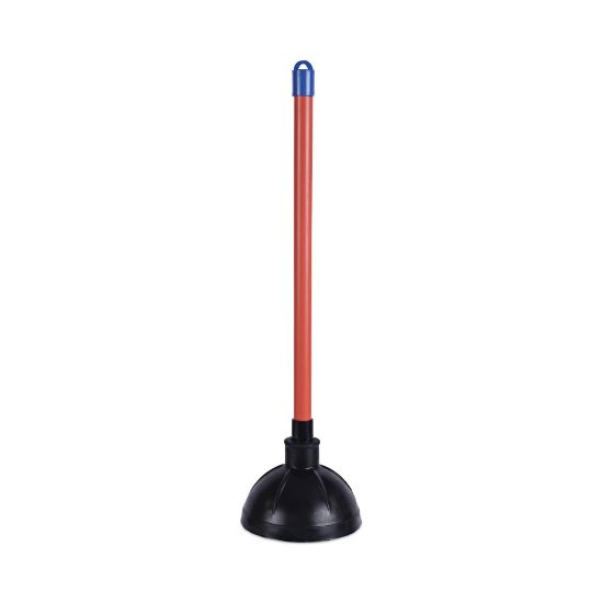 Picture of Boardwalk Rubber Toilet Plunger, 18in, Red/Black