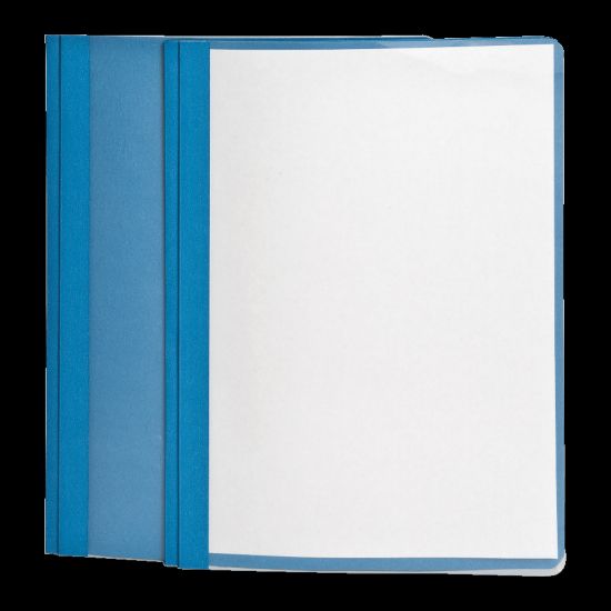 Picture of Oxford Clear-Front Report Covers, 8 1/2in x 11in, Light Blue, Pack Of 25