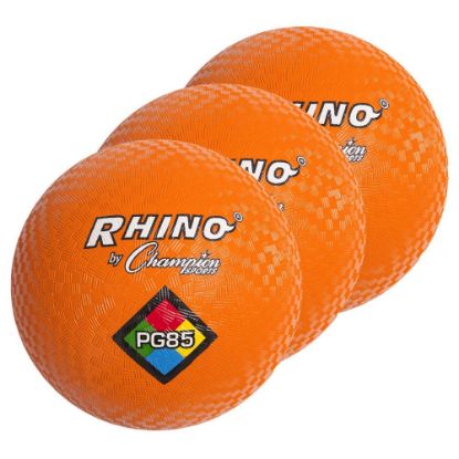 Picture of Champion Sports Playground Balls, 8-1/2in, Orange, Pack Of 3 Balls