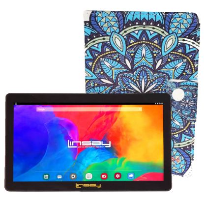 Picture of Linsay F7 Tablet, 7in Screen, 2GB Memory, 64GB Storage, Android 13, Mandala Blue