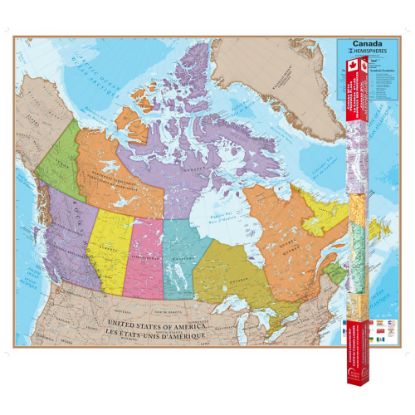 Picture of Hemispheres Laminated Map, Canada, 47in x 38in