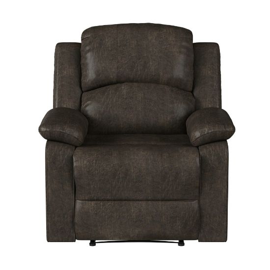 Picture of Relax A Lounger Dorian Faux Suede Manual Recliner, Brown