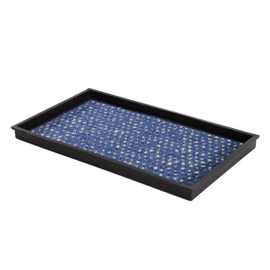 Picture of Anji Mountain 2-Pair Rubber Boot Tray, Blue/Ivory/Black