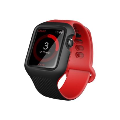 Picture of i-Blason Unity Wristband Case - Wrist pack for smart watch - thermoplastic polyurethane (TPU) - red - for Apple Watch (42 mm, 44 mm)