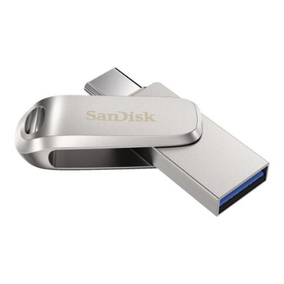 Picture of SanDisk iXpand Dual Drive USB-C Luxe Flash Drive, 64GB, Silver