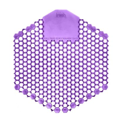 Picture of Fresh Products Wave 3-D Urinal Screens, 7in, Fabulous Scent, Purple, Pack Of 60 Urinal Screens