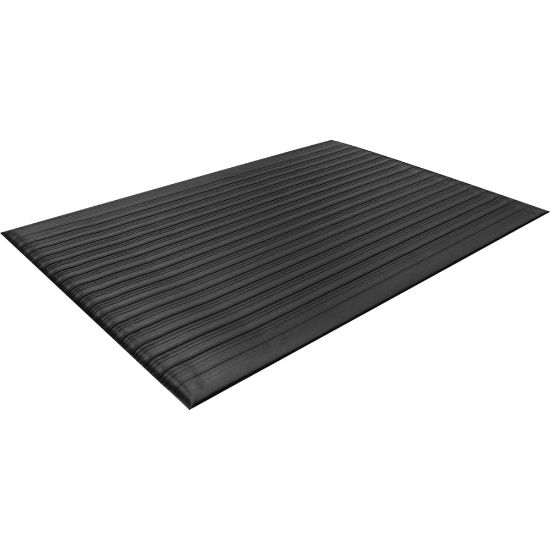 Picture of Guardian Floor Protection Air Step Anti-Fatigue Mat - Indoor - 60in Length x 36in Width x 0.37in Thickness - Polypropylene - Black