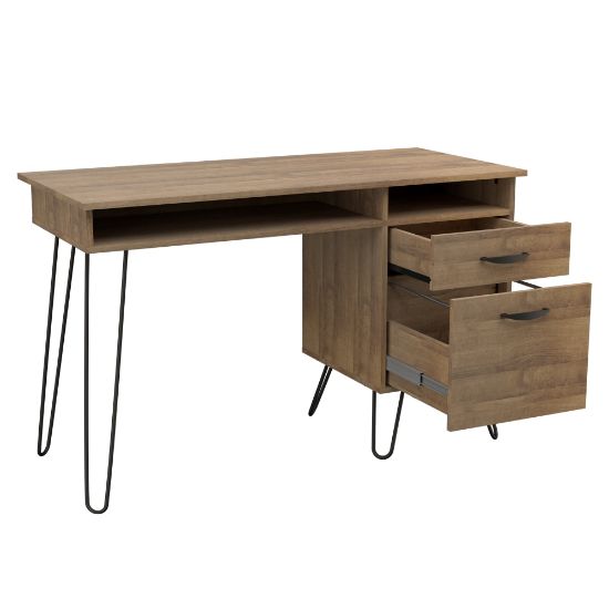 Picture of Inval 48inW Computer Desk With Open Storage Shelf, Amaretto