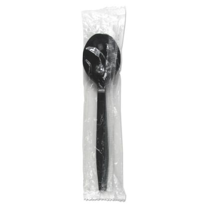 Picture of Boardwalk Heavyweight Wrapped Polypropylene Soup Spoons, Black, Pack Of 1,000 Spoons