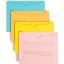 Picture of Smead Straight Tab Cut Letter Recycled File Jacket - 8 1/2in x 11in - Aqua, Goldenrod, Pink, Yellow - 10% Recycled - 12 / Pack