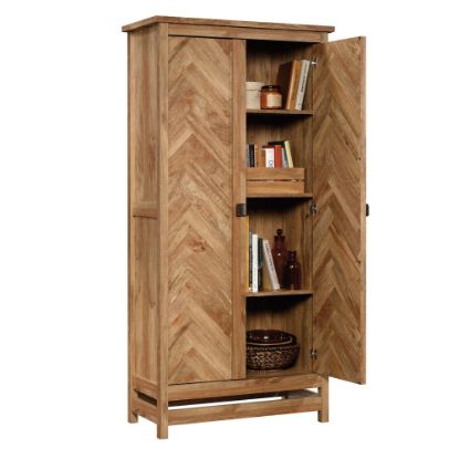 Picture of Sauder Cannery Bridge Storage Cabinet, 72inH x 35-1/4inW x 16-1/4inD, Sindoori Mango